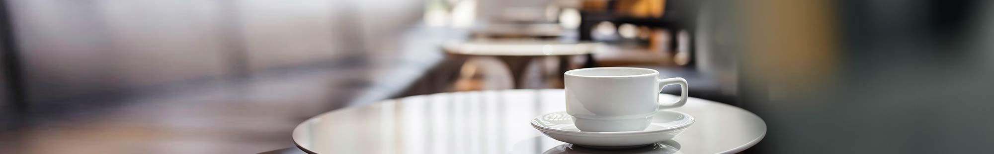 coffee mug on a cafe table