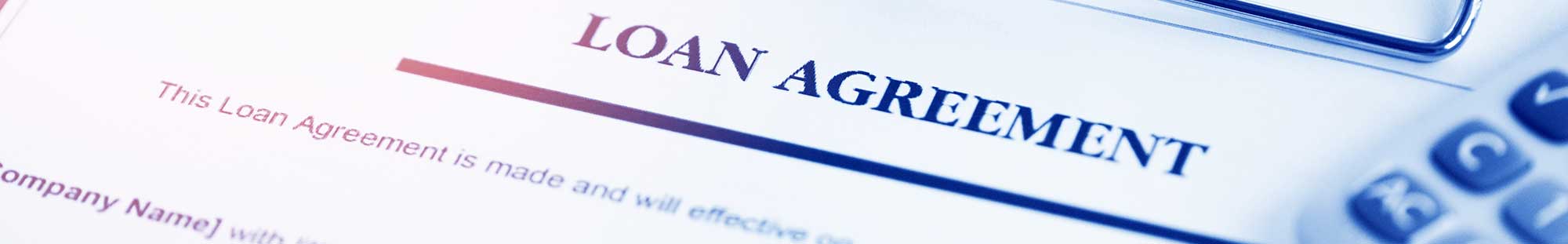 close up of a loan agreement