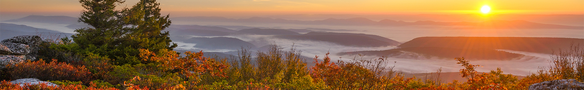 West Virginia mountains at sunrise