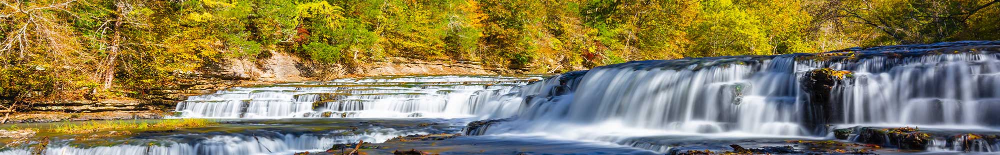 a waterfall in the Tennessee mountains